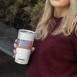 No Kings No Fascists Tumbler Cup American Flag Patriotic Protest TS12 Print Your Wear