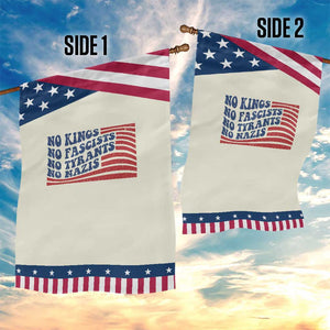 No Kings No Fascists Garden Flag American Flag Patriotic Protest TS12 Print Your Wear