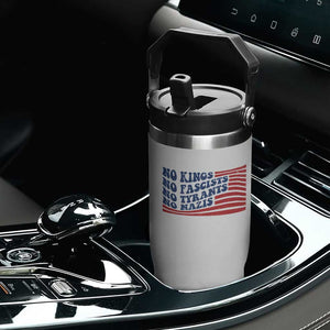 No Kings No Fascists Flip Straw Tumbler American Flag Patriotic Protest TS12 Print Your Wear