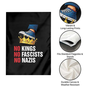 No Kings No Fascists No Nazis Garden Flag Anti Authoritarian Protest TS12 Print Your Wear