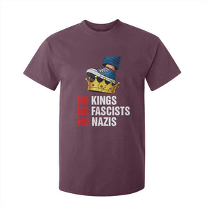No Kings No Fascists No Nazis T Shirt For Kid Anti Authoritarian Protest TS12 Maroon Print Your Wear