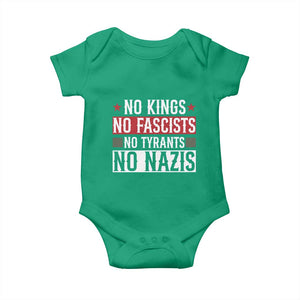 No Kings No Fascists No Nazis Baby Onesie Patriotic Political TS12 Irish Green Print Your Wear