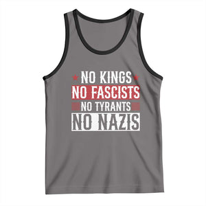 No Kings No Fascists No Nazis Tank Top Patriotic Political TS12 Deep Heather Black Print Your Wear