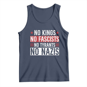No Kings No Fascists No Nazis Tank Top Patriotic Political TS12 Navy Print Your Wear