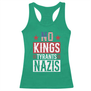 American Democracy Racerback Tank Top No Kings No Tyrants No Nazis TS12 Irish Green Print Your Wear