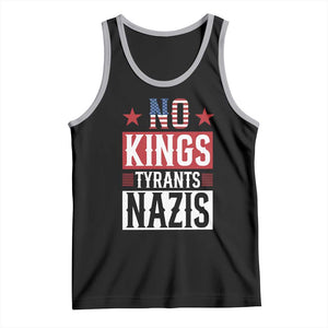 American Democracy Tank Top No Kings No Tyrants No Nazis TS12 Black Athletic Heather Print Your Wear