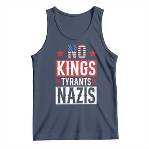 American Democracy Tank Top No Kings No Tyrants No Nazis TS12 Navy Print Your Wear