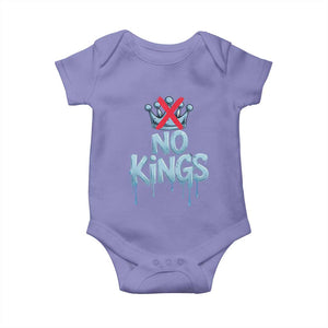 No Kings Abolish ICE Baby Onesie Anti Authoritarian Protest TS12 Violet Print Your Wear