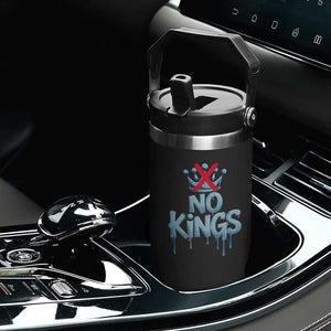 No Kings Abolish ICE Flip Straw Tumbler Anti Authoritarian Protest TS12 Print Your Wear