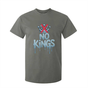 No Kings Abolish ICE T Shirt For Kid Anti Authoritarian Protest TS12 Military Green Print Your Wear