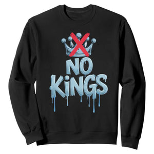 No Kings Abolish ICE Sweatshirt Anti Authoritarian Protest TS12 Black Print Your Wear