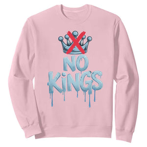 No Kings Abolish ICE Sweatshirt Anti Authoritarian Protest TS12 Light Pink Print Your Wear
