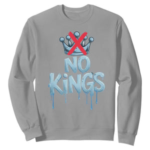 No Kings Abolish ICE Sweatshirt Anti Authoritarian Protest TS12 Sport Gray Print Your Wear