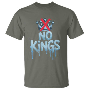 No Kings Abolish ICE T Shirt Anti Authoritarian Protest TS12 Military Green Print Your Wear