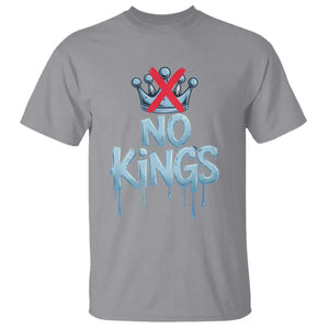 No Kings Abolish ICE T Shirt Anti Authoritarian Protest TS12 Sport Gray Print Your Wear