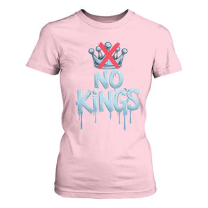 No Kings Abolish ICE T Shirt For Women Anti Authoritarian Protest TS12 Light Pink Print Your Wear