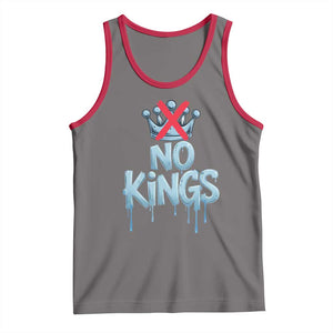 No Kings Abolish ICE Tank Top Anti Authoritarian Protest TS12 Deep Heather Red Print Your Wear