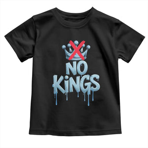 No Kings Abolish ICE Toddler T Shirt Anti Authoritarian Protest TS12 Black Print Your Wear