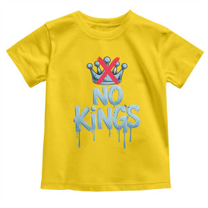 No Kings Abolish ICE Toddler T Shirt Anti Authoritarian Protest TS12 Daisy Print Your Wear