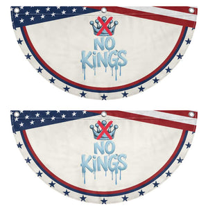 No Kings Abolish ICE Patriotic Fan Flag Anti Authoritarian Protest