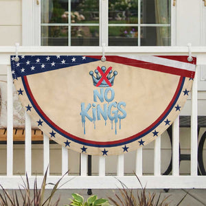 No Kings Abolish ICE Patriotic Fan Flag Anti Authoritarian Protest