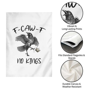 Funny Raven Kicking Crown No Kings Garden Flag F Caw F TS12 Print Your Wear