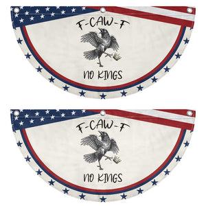 Funny Raven Kicking Crown No Kings Patriotic Fan Flag F Caw F