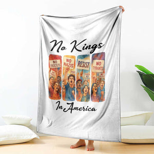 No Kings In America Throw Blanket American Anti Authoritarian Protest TS12 Print Your Wear