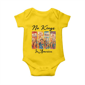 No Kings In America Baby Onesie American Anti Authoritarian Protest TS12 Daisy Print Your Wear