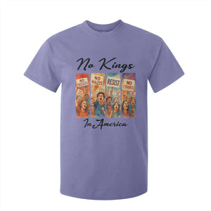 No Kings In America T Shirt For Kid American Anti Authoritarian Protest TS12 Violet Print Your Wear