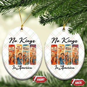 No Kings In America Ceramic Ornament American Anti Authoritarian Protest TS12 Print Your Wear