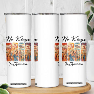 No Kings In America Skinny Tumbler American Anti Authoritarian Protest TS12 Print Your Wear