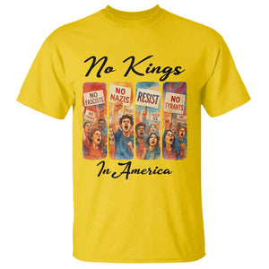 No Kings In America T Shirt American Anti Authoritarian Protest TS12 Daisy Print Your Wear