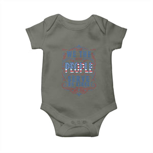 We The People Serve No Kings Baby Onesie American Patriot Freedom Gift TS12 Military Green Print Your Wear