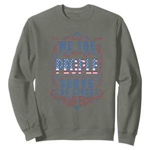 We The People Serve No Kings Sweatshirt American Patriot Freedom Gift TS12 Military Green Print Your Wear