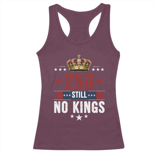 250 Still No Kings Racerback Tank Top American Patriot Freedom TS12 Maroon Print Your Wear