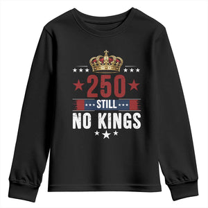 250 Still No Kings Youth Sweatshirt American Patriot Freedom TS12 Black Print Your Wear