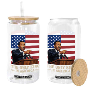 The Only King In America Glass Can Honoring Martin Luther King Jr TS12 Print Your Wear