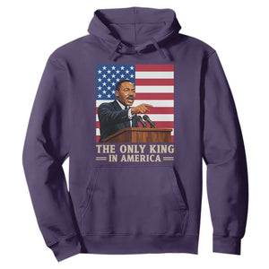 The Only King In America Hoodie Honoring Martin Luther King Jr TS12 Purple Print Your Wear