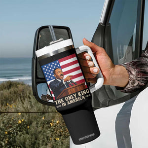 The Only King In America Tumbler With Handle Honoring Martin Luther King Jr TS12 Print Your Wear