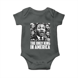 Legacy Of Martin Luther King Jr Baby Onesie The Only King In America TS12 Dark Heather Print Your Wear