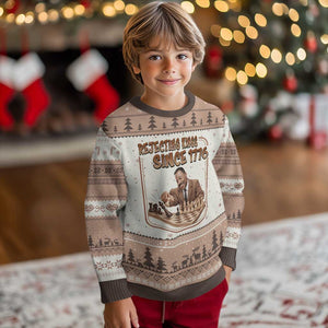 Martin Luther King Ugly Christmas Sweater Rejecting Kings Since 1776 TS12 Mocha Mousse Print Your Wear
