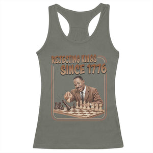 Martin Luther King Racerback Tank Top Rejecting Kings Since 1776 TS12 Military Green Print Your Wear