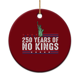 250 Years Of No Kings Ceramic Ornament Statue Of Liberty Freedom Protest TS12 1pc Red Print Your Wear