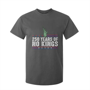 250 Years Of No Kings T Shirt For Kid Statue Of Liberty Freedom Protest TS12 Dark Heather Print Your Wear