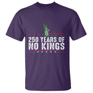 250 Years Of No Kings T Shirt Statue Of Liberty Freedom Protest TS12 Purple Print Your Wear