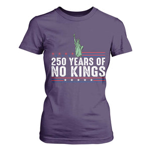 250 Years Of No Kings T Shirt For Women Statue Of Liberty Freedom Protest TS12 Purple Print Your Wear