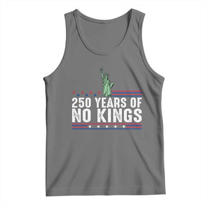 250 Years Of No Kings Tank Top Statue Of Liberty Freedom Protest TS12 Black Heather Print Your Wear