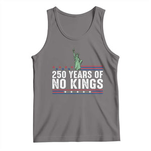 250 Years Of No Kings Tank Top Statue Of Liberty Freedom Protest TS12 Deep Heather Print Your Wear