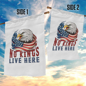 No Kings Live Here Garden Flag Patriotic American Eagle TS12 Print Your Wear